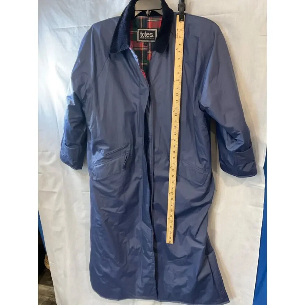 Vintage‎ Weather Protection Long Trench Coat Women's L Polyester Plaid Liner